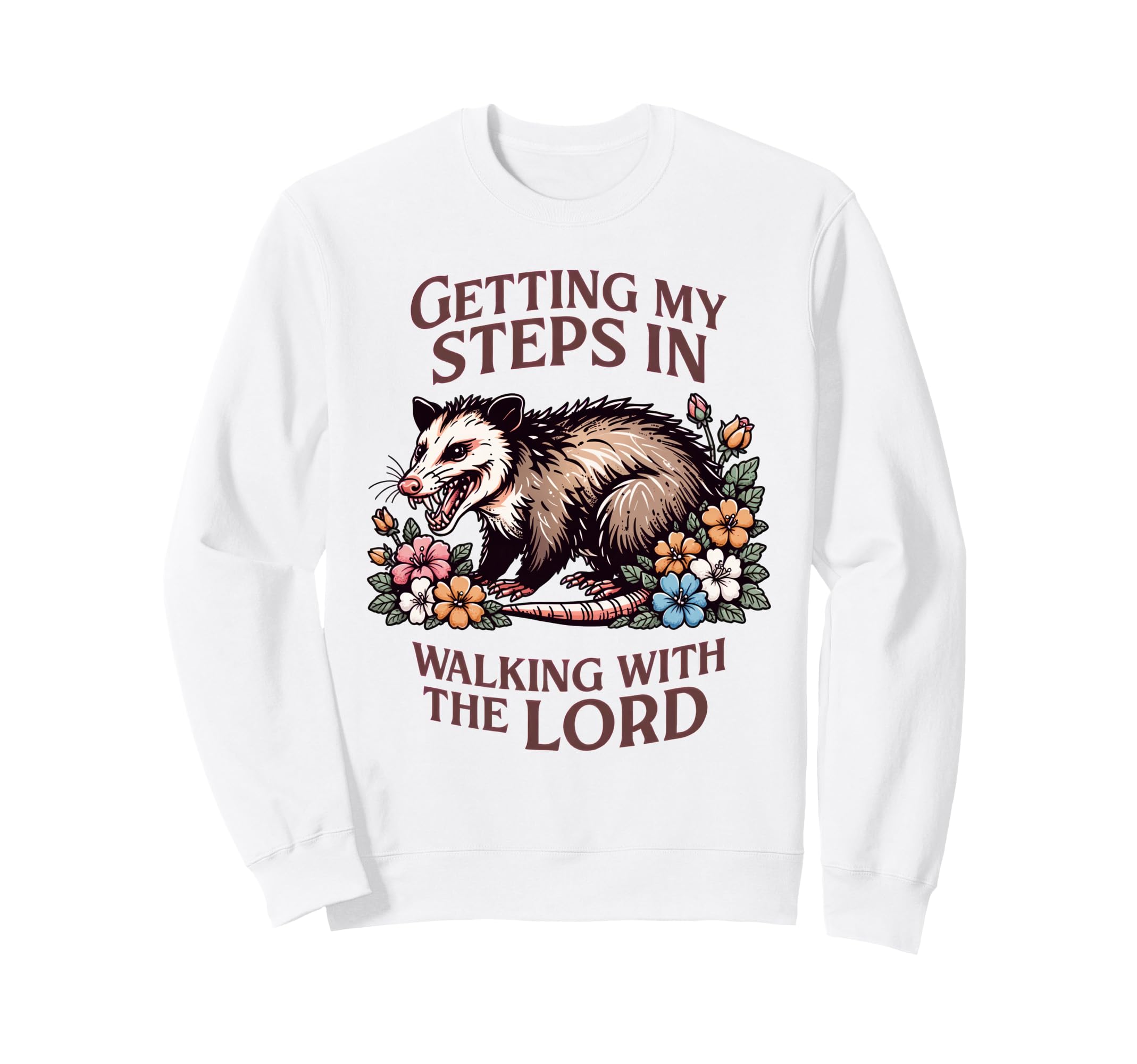 Getting My Steps Walking Lord Opossum Sweatshirt - Unique Graphic Men Women - T-Shirt, Sweatshirt, Hoodie