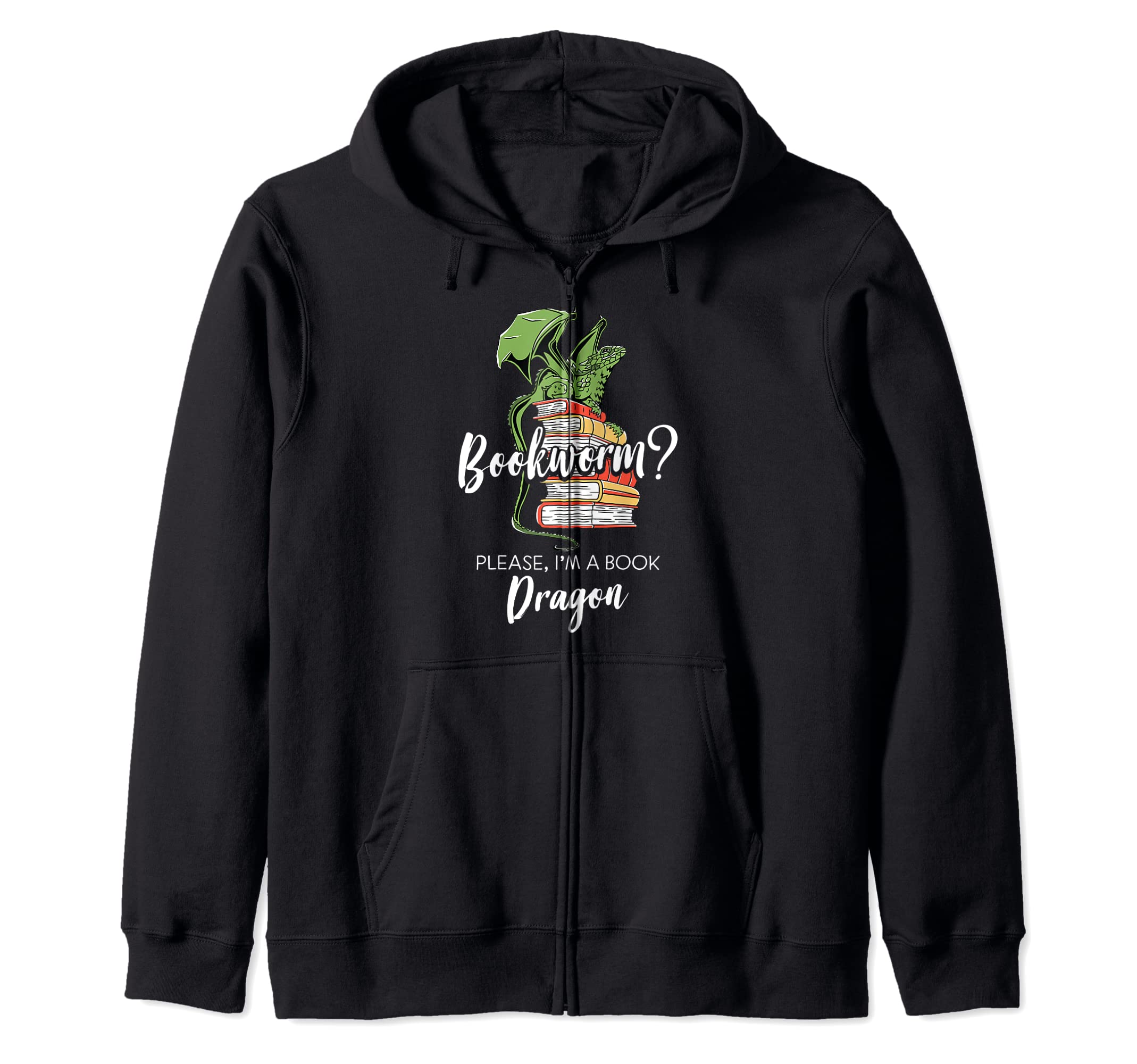 Books And Dragon And Comedic Sweatshirt - Unique Graphic Unisex - T-Shirt, Sweatshirt, Hoodie