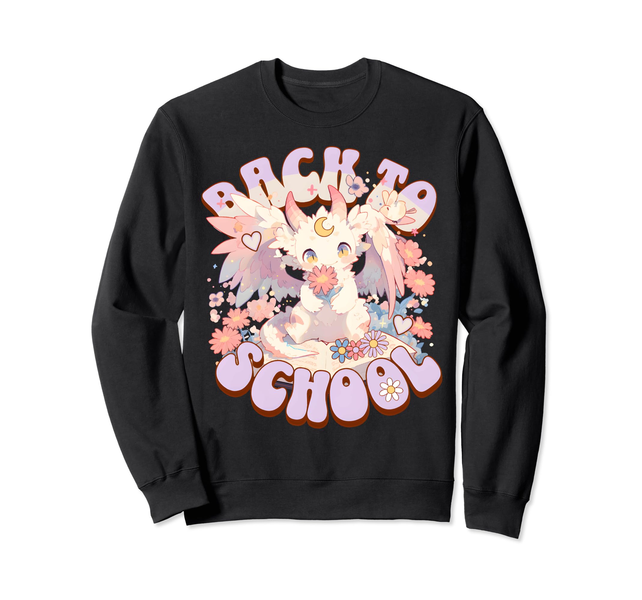 Pastel Dragon Back To School Little Sweatshirt - Trendy Graphic Unisex - T-Shirt, Sweatshirt, Hoodie