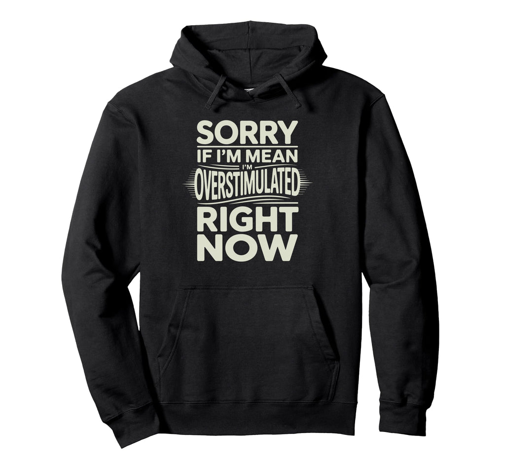 Sorry If Im Mean Im Overstimulated Right Now Hoodie - Graphic Print Unisex - T-Shirt, Sweatshirt, Hoodie