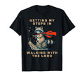 Getting My Steps Walking Lord Raccoon T-Shirt - Trendy Graphic Unisex - T-Shirt, Sweatshirt, Hoodie