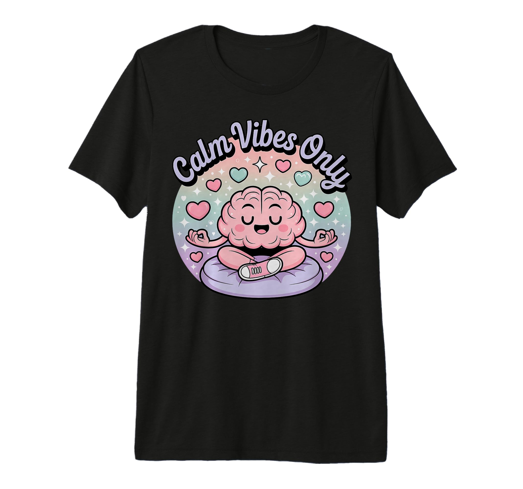 Calm Vibes Only Meditation Zen Art Tri Blend T-Shirt - Graphic Print Unisex - T-Shirt, Sweatshirt, Hoodie