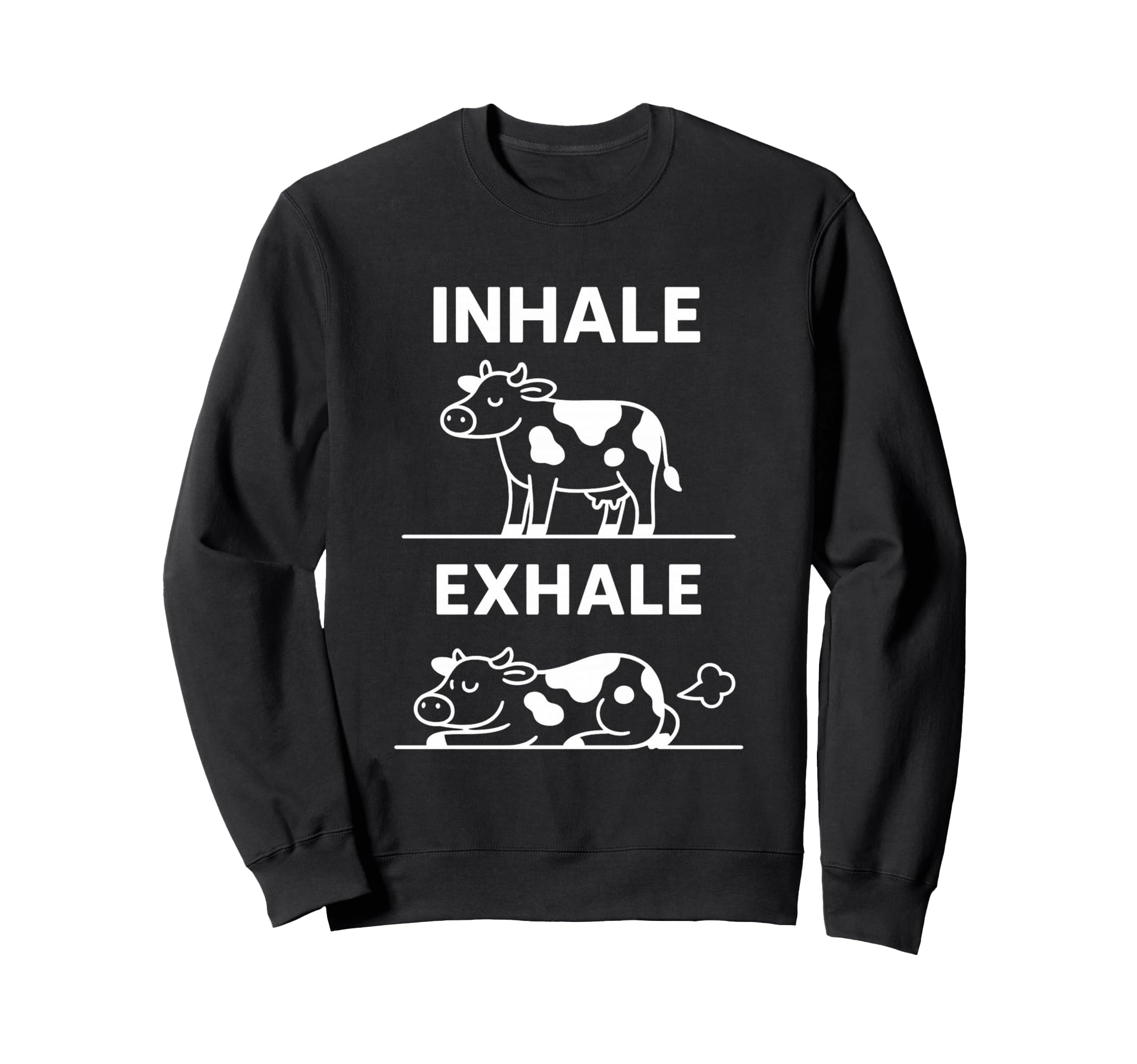 Funny Yoga Inhale Exhale Pooping Sweatshirt - Aesthetic Graphic Unisex - T-Shirt, Sweatshirt, Hoodie
