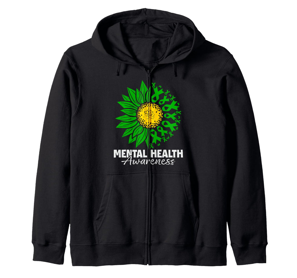 Mental Health Awareness Ribbon Sweatshirt - Trendy Graphic for Adults - T-Shirt, Sweatshirt, Hoodie