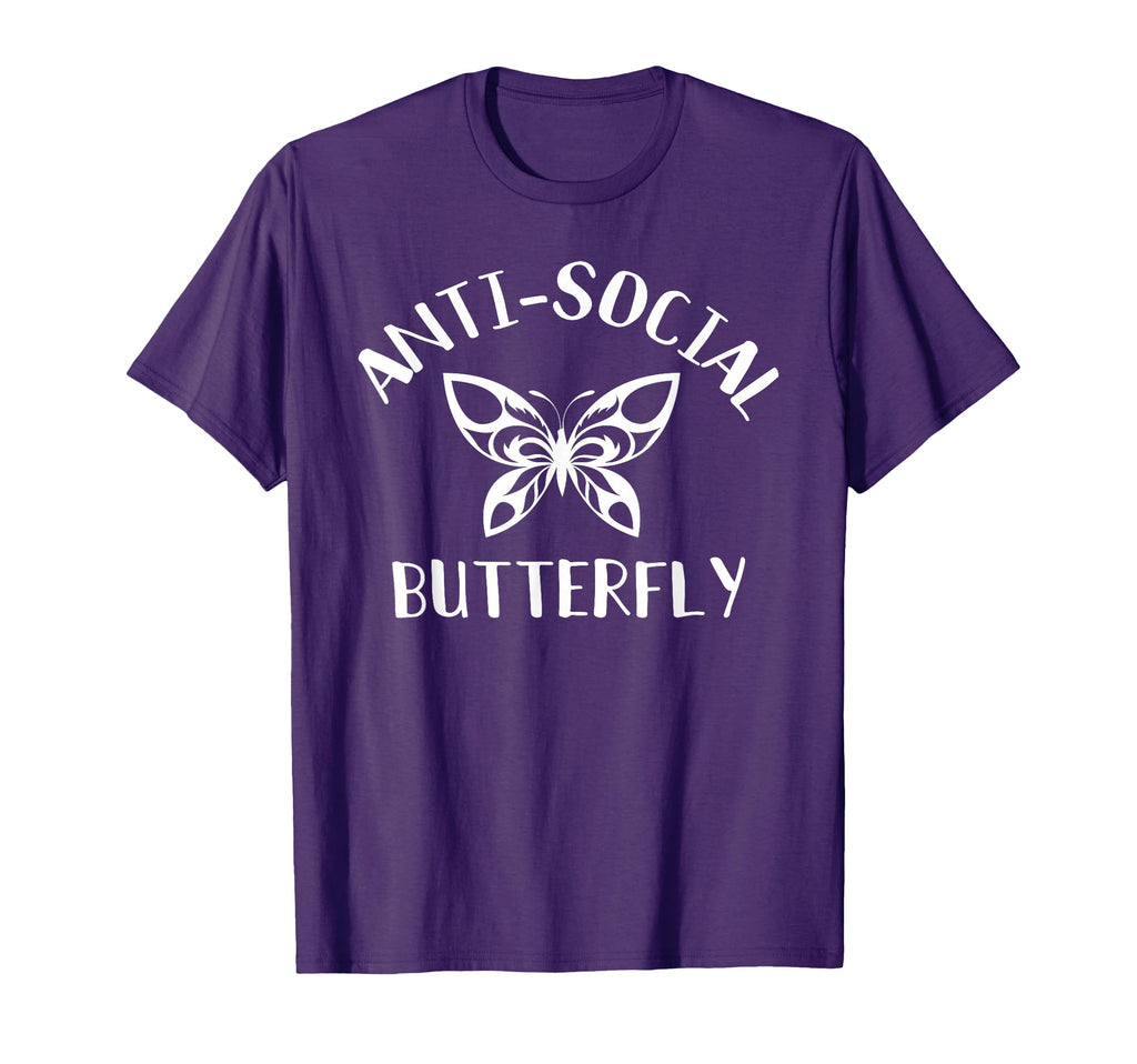 Fun Antisocial Butterfly Funny T-Shirt - Casual Everyday Wear for Adults - T-Shirt, Sweatshirt, Hoodie