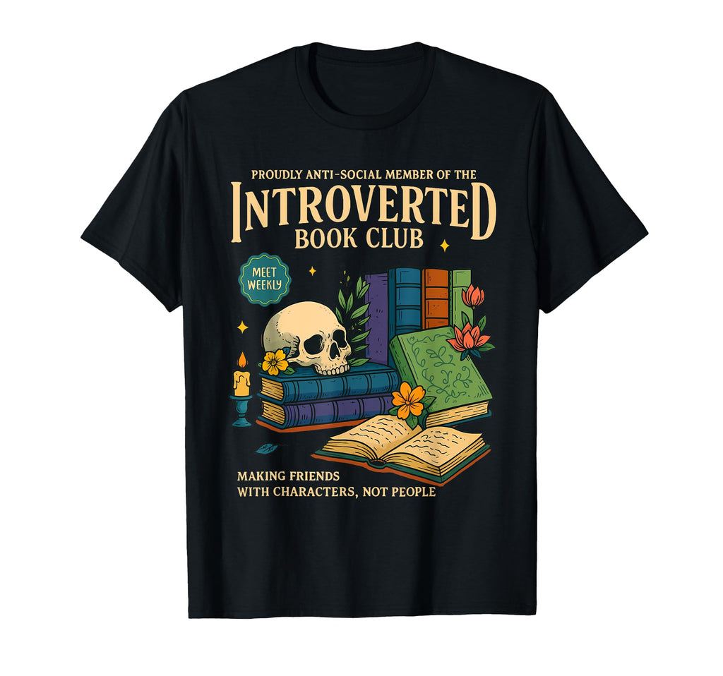 Introverted Book Lovers Member Bookworm T-Shirt - Graphic Print for Adults - T-Shirt, Sweatshirt, Hoodie
