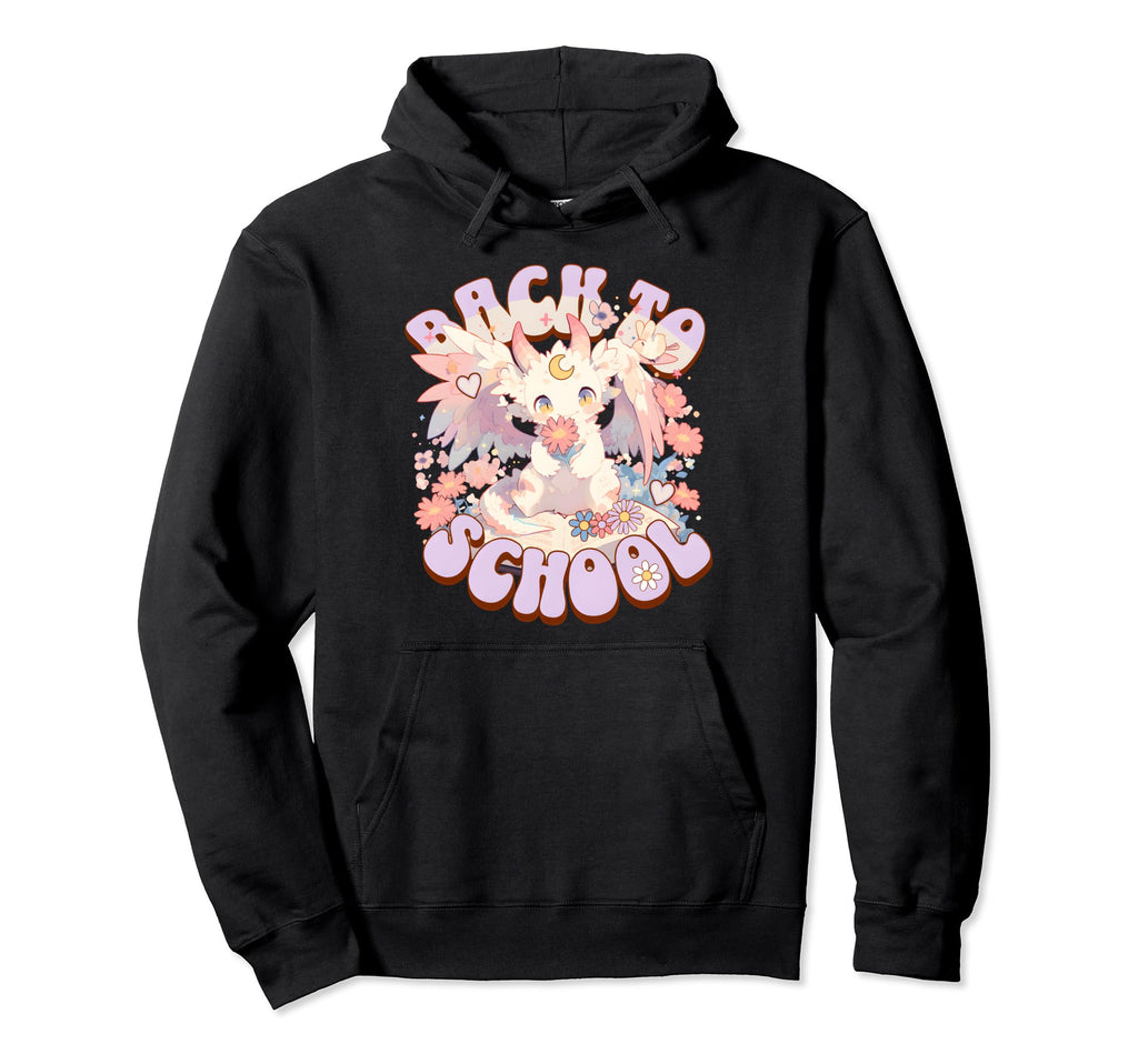 Pastel Dragon Back To School Little Hoodie - Unique Graphic for Adults - T-Shirt, Sweatshirt, Hoodie