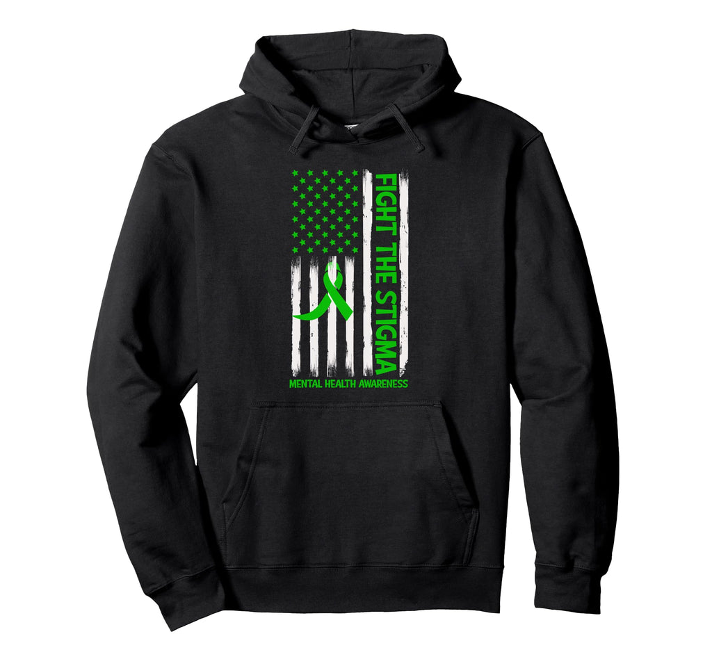 Mental Health Awareness Fight Stigma Mental Hoodie - Unique Graphic Unisex - T-Shirt, Sweatshirt, Hoodie