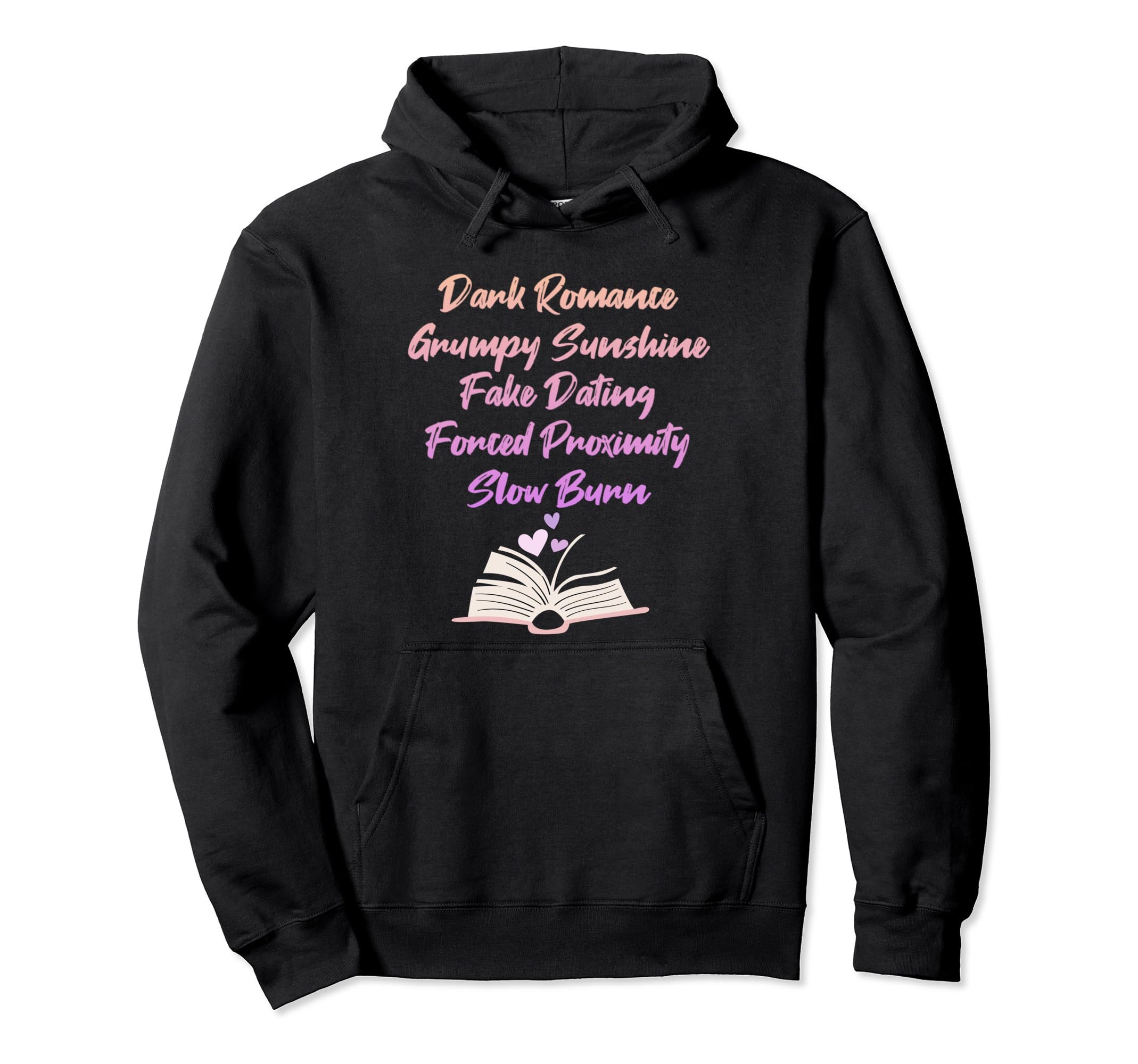 Bibliophile Romance Book Genre Hoodie - Novelty Apparel Men Women - T-Shirt, Sweatshirt, Hoodie