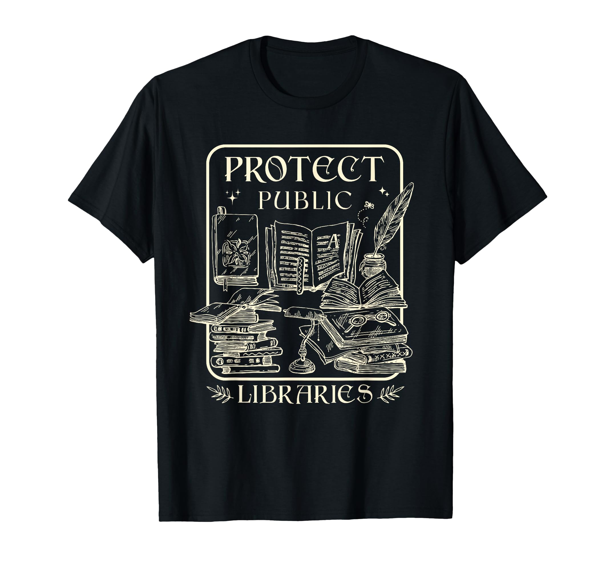 Protect Public Libraries T-Shirt - Casual Everyday Wear Men Women - T-Shirt, Sweatshirt, Hoodie
