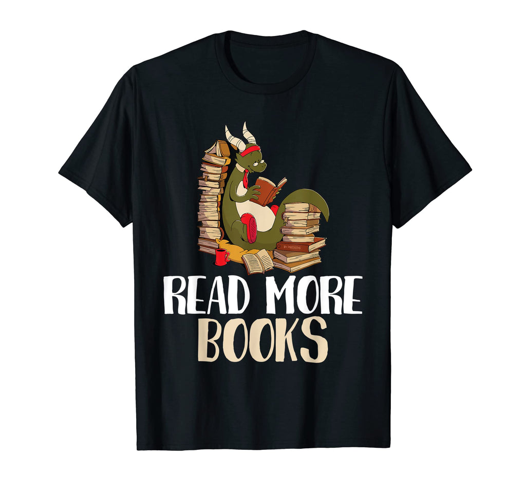 Read More Books Dragon Librarian T-Shirt - Aesthetic Graphic for Adults - T-Shirt, Sweatshirt, Hoodie