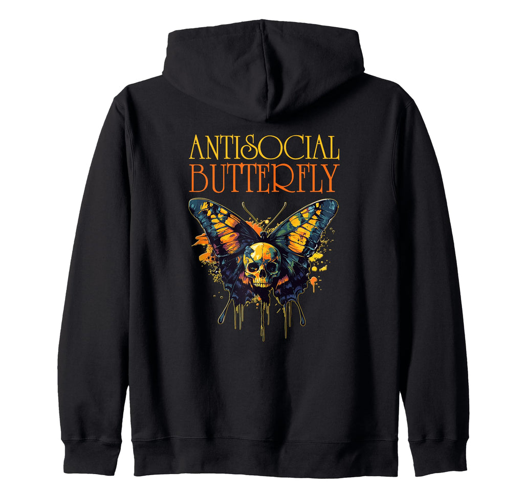 Antisocial Butterfly Gift Sweatshirt - Trendy Graphic Unisex - T-Shirt, Sweatshirt, Hoodie