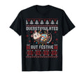 Overstimulated But Festive Possum Ugly T-Shirt - Minimalist Print Unisex - T-Shirt, Sweatshirt, Hoodie