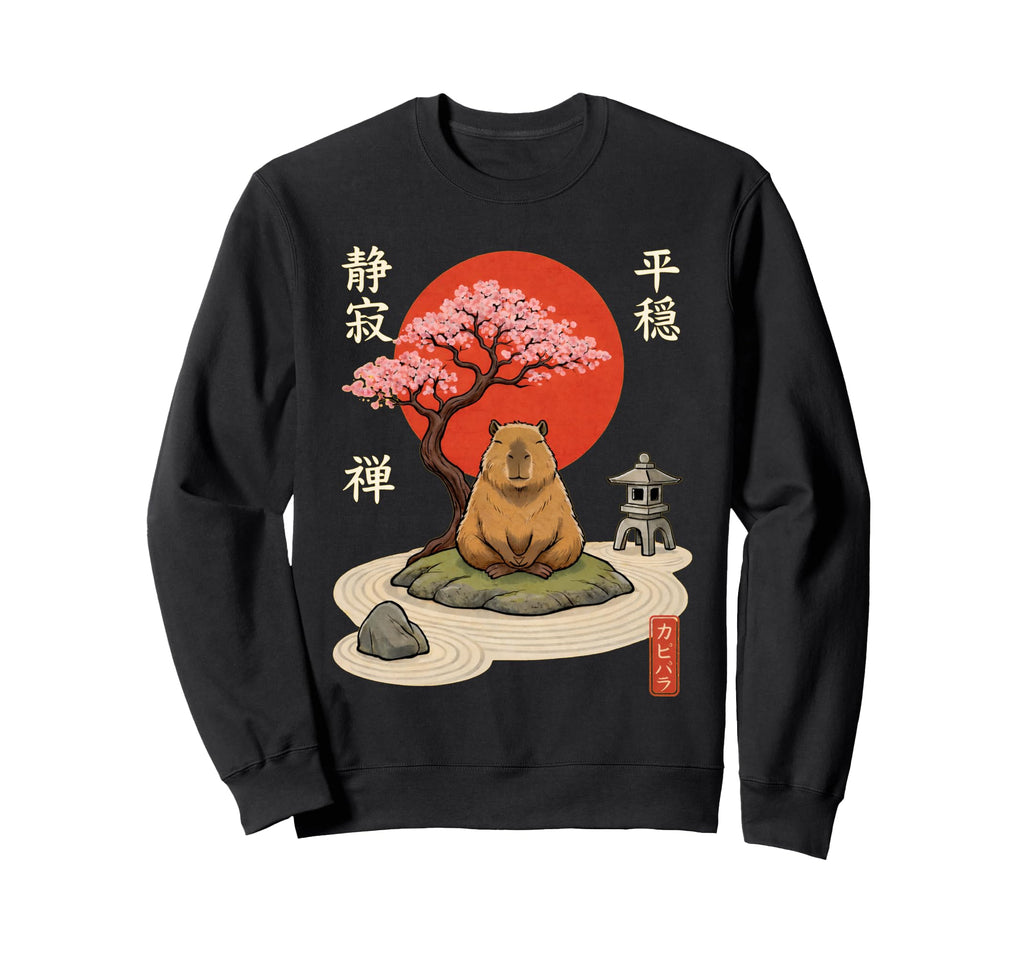 Meditation Japanese Garden Calm Sweatshirt - Unique Graphic Men Women - T-Shirt, Sweatshirt, Hoodie