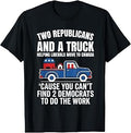 Two Republicans and A Truck Helping Liberals Move to Canada T-Shirt Unisex T-shirt, Sweatshirt, Hoodie, Long Sleeve Tee - T-Shirt, Sweatshirt, Hoodie