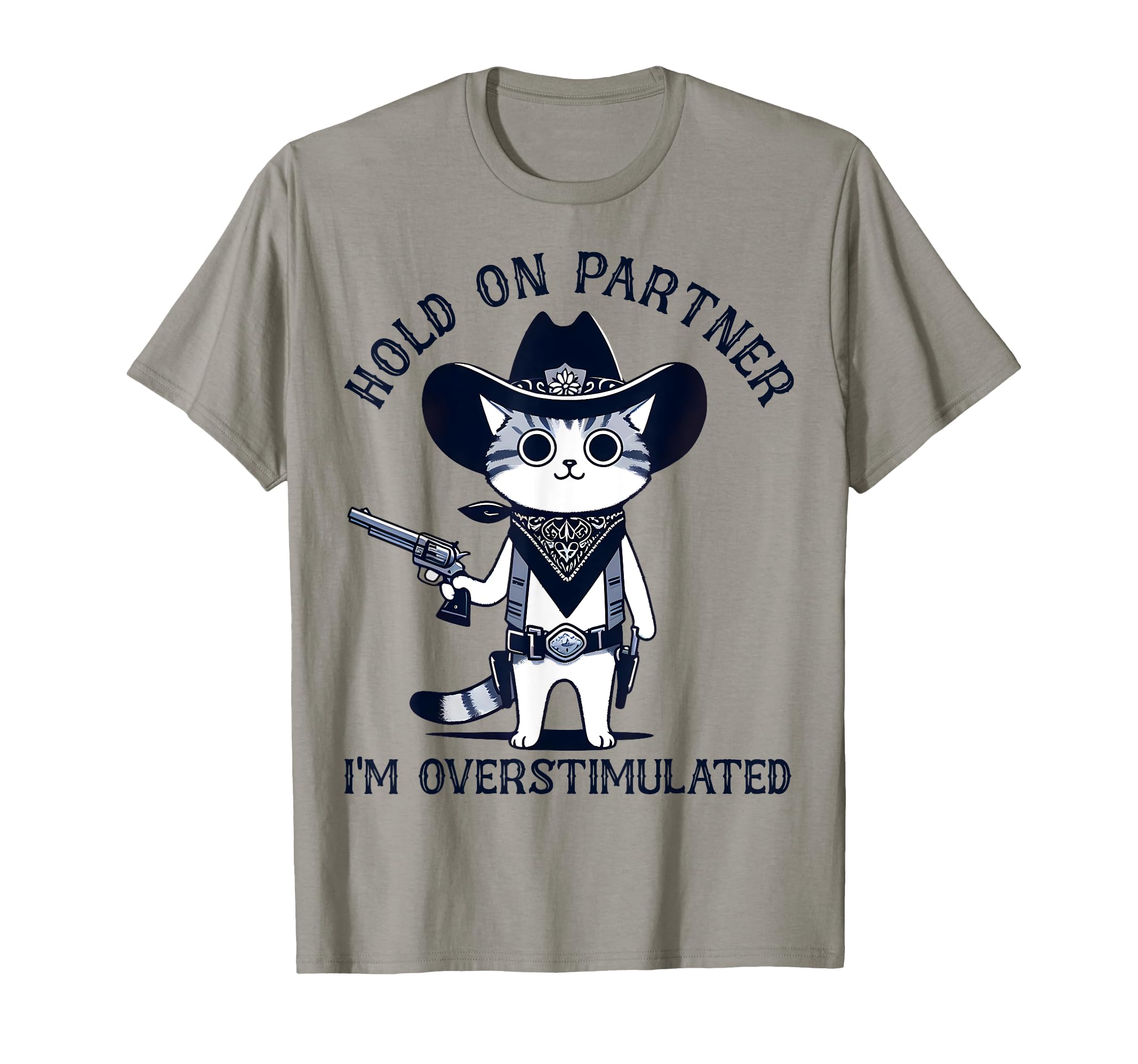 Western Cat Cowboy Hold Partner Im T-Shirt - Minimalist Print Men Women - T-Shirt, Sweatshirt, Hoodie