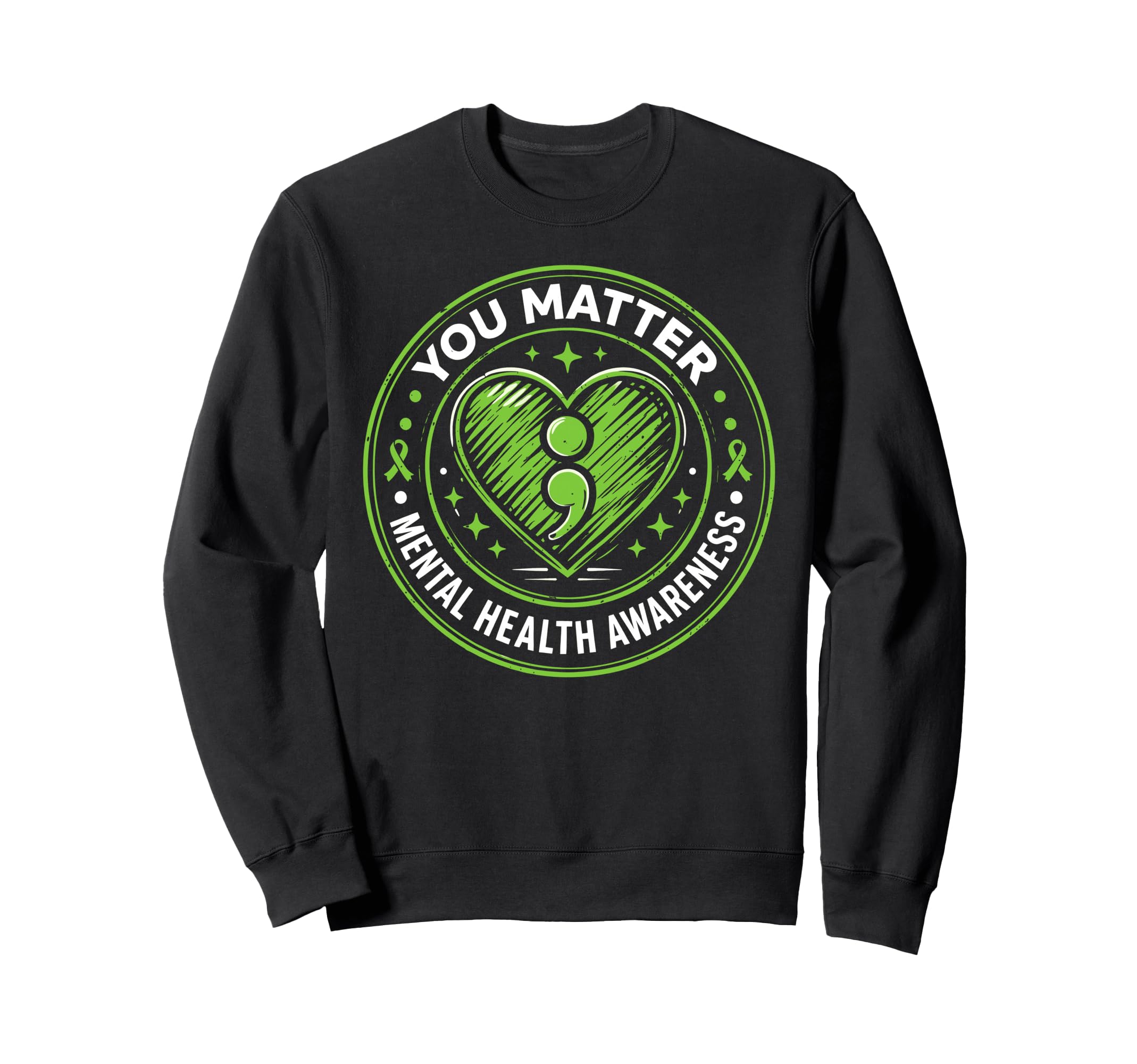 End Stigma Sunflower Mental Sweatshirt - Casual Everyday Wear for Adults - T-Shirt, Sweatshirt, Hoodie