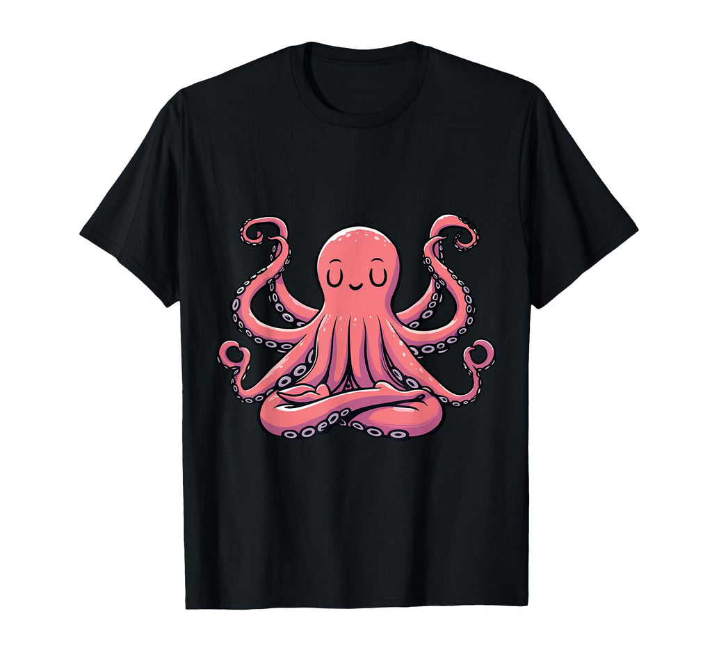 Meditation Octopus Yoga Pose Relaxing T-Shirt - Trendy Graphic Unisex - T-Shirt, Sweatshirt, Hoodie