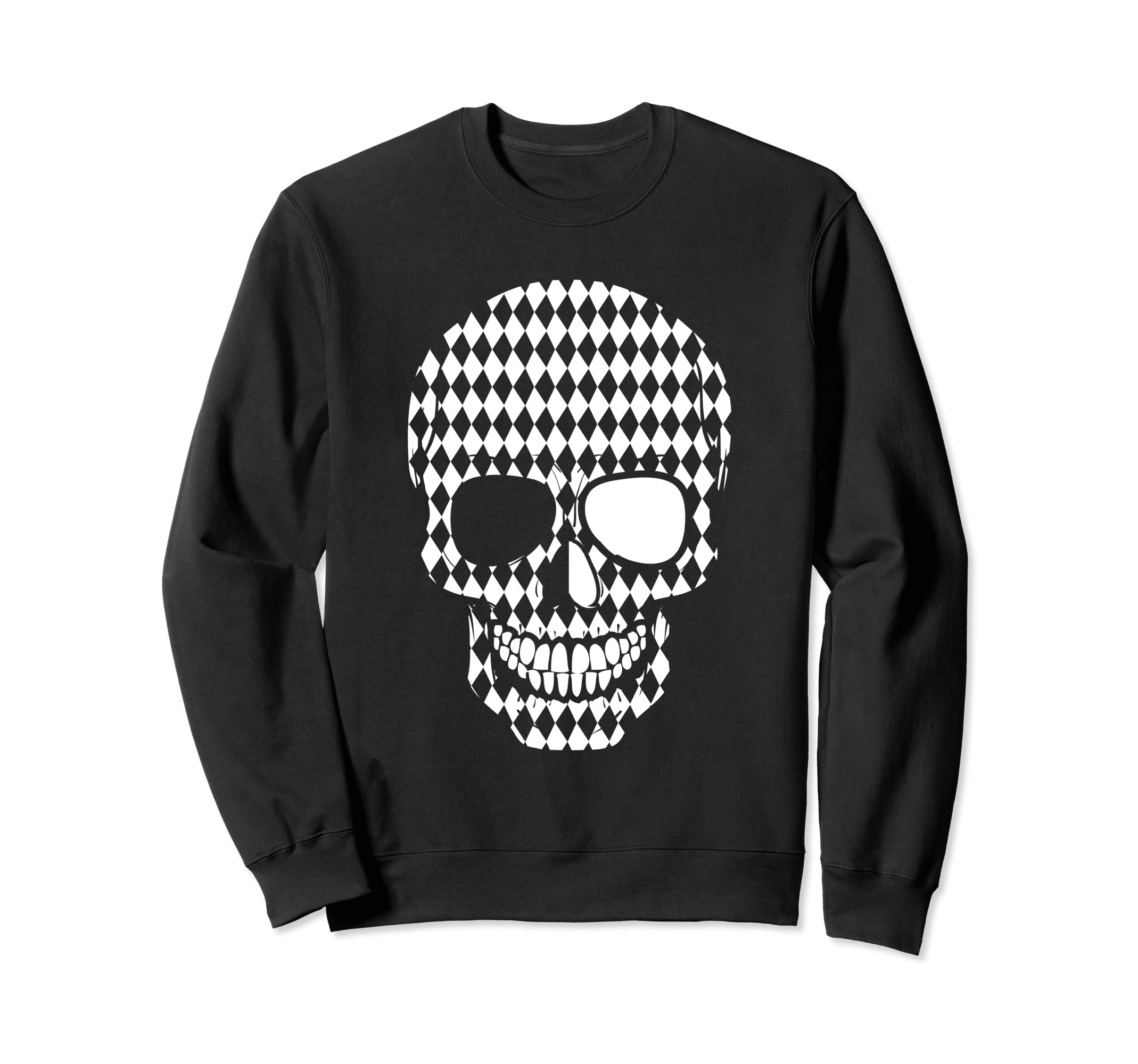 Bipolar Checkered Skull Skeleton Sweatshirt - Aesthetic Graphic Men Women - T-Shirt, Sweatshirt, Hoodie