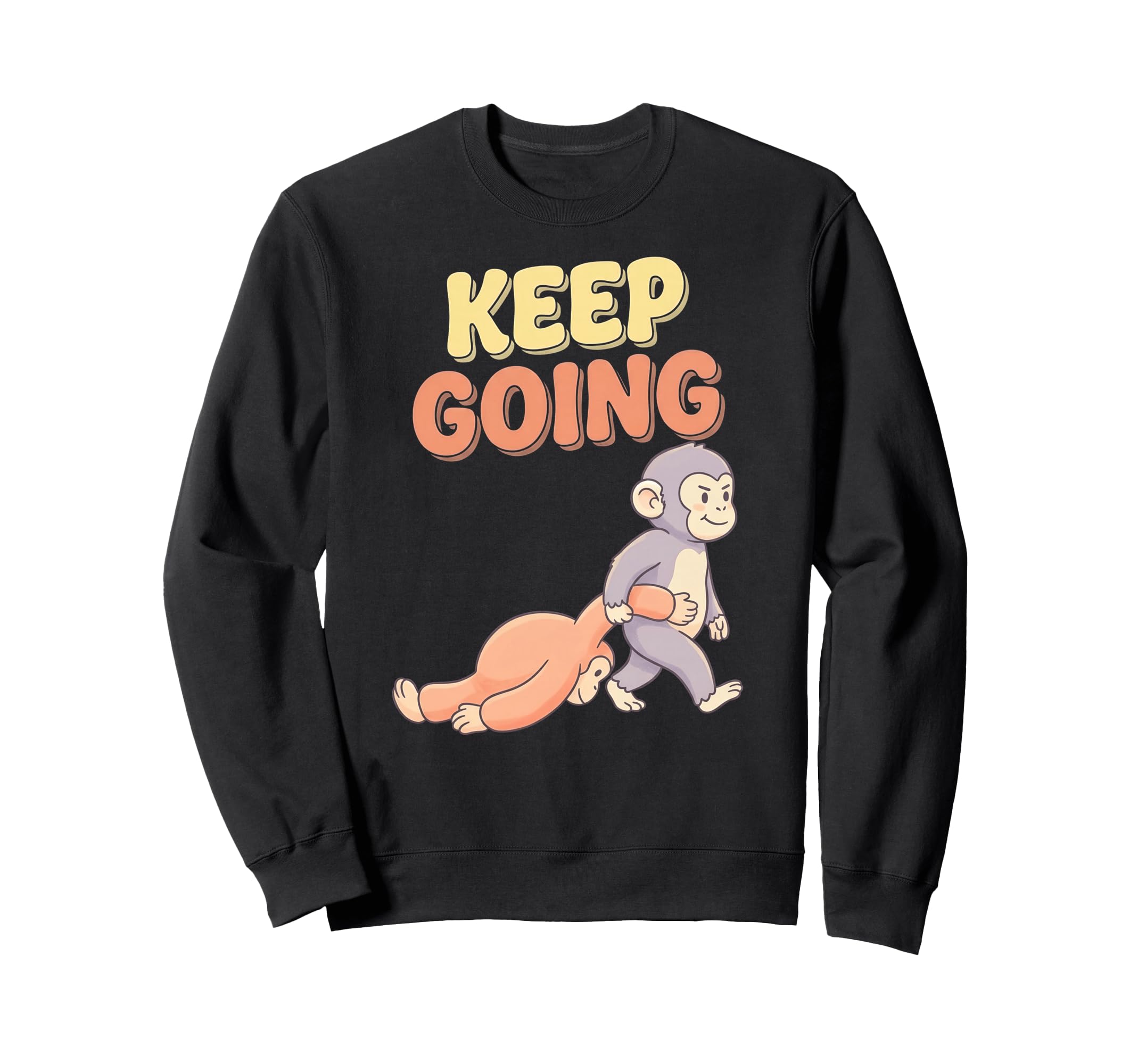 Kawaii Japanese Macaque Monkey Keep Sweatshirt - Aesthetic Graphic Unisex - T-Shirt, Sweatshirt, Hoodie