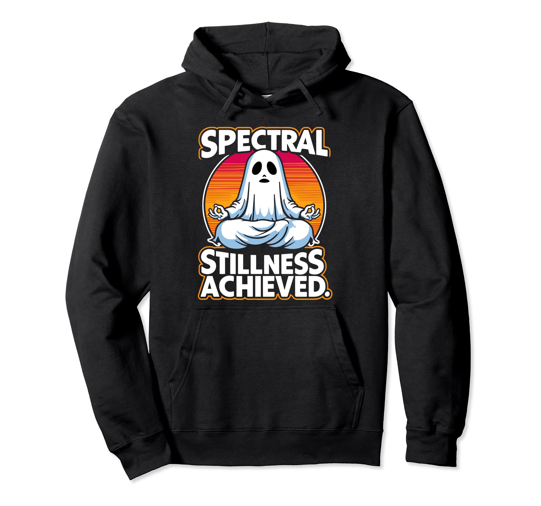 Ghost Monster Meditation Mindfulness Hoodie - Custom Art Print for Adults - T-Shirt, Sweatshirt, Hoodie