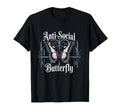 Gothic Antisocial Butterfly Aesthetic T-Shirt - Minimalist Print Men Women - T-Shirt, Sweatshirt, Hoodie