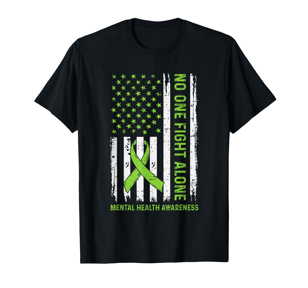 Mental Health Matters Awareness Usa Flag T-Shirt - Unique Graphic Unisex - T-Shirt, Sweatshirt, Hoodie