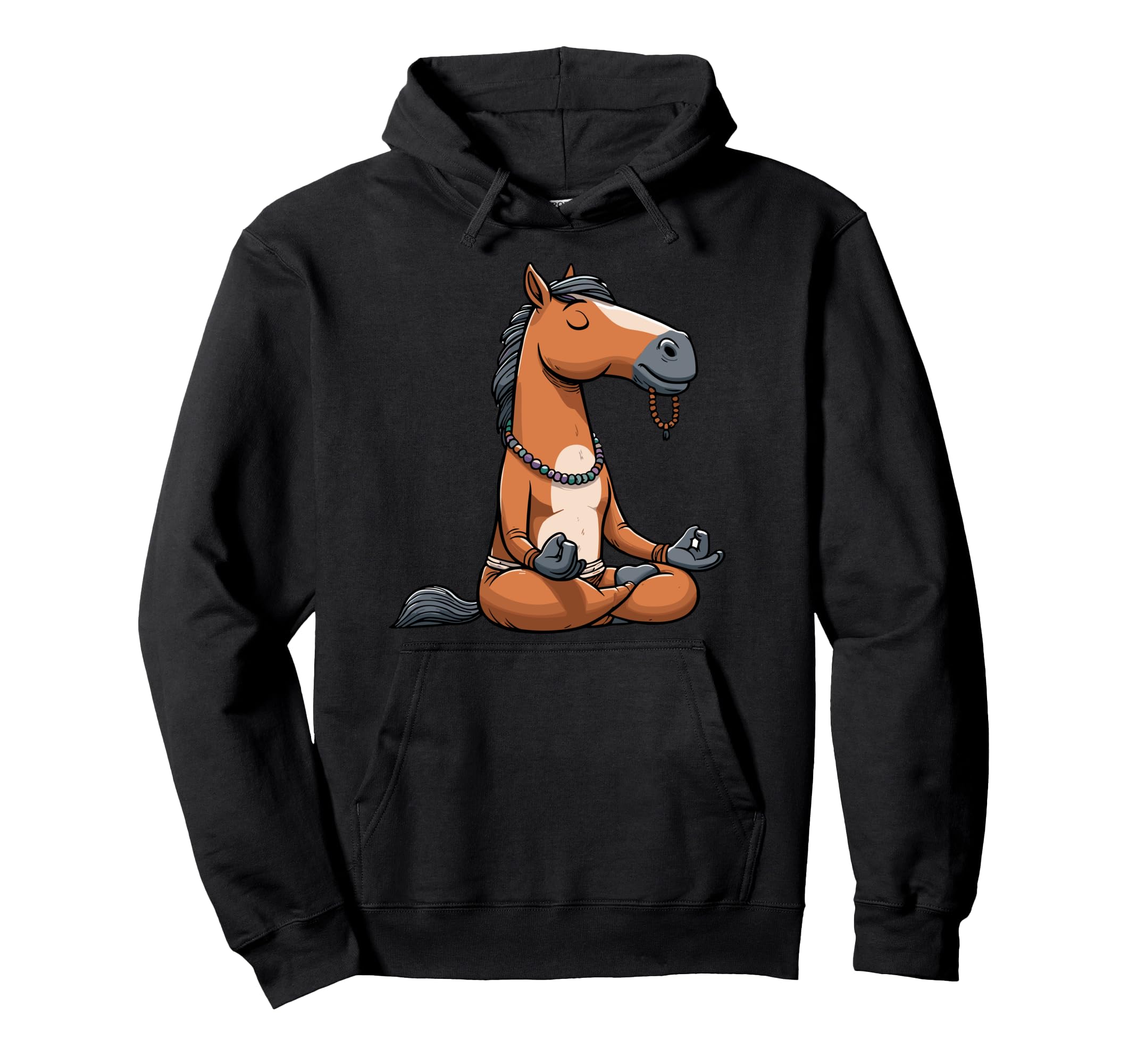 Meditation Horse Yoga Pose Relaxing Hoodie - Minimalist Print for Adults - T-Shirt, Sweatshirt, Hoodie