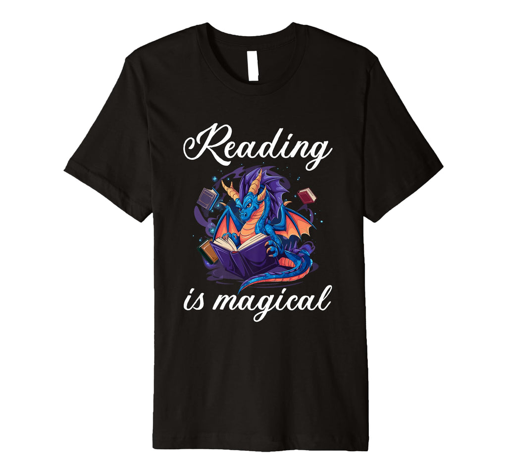 Reading Dragon Shirts Magical T-Shirt - Casual Everyday Wear Men Women - T-Shirt, Sweatshirt, Hoodie