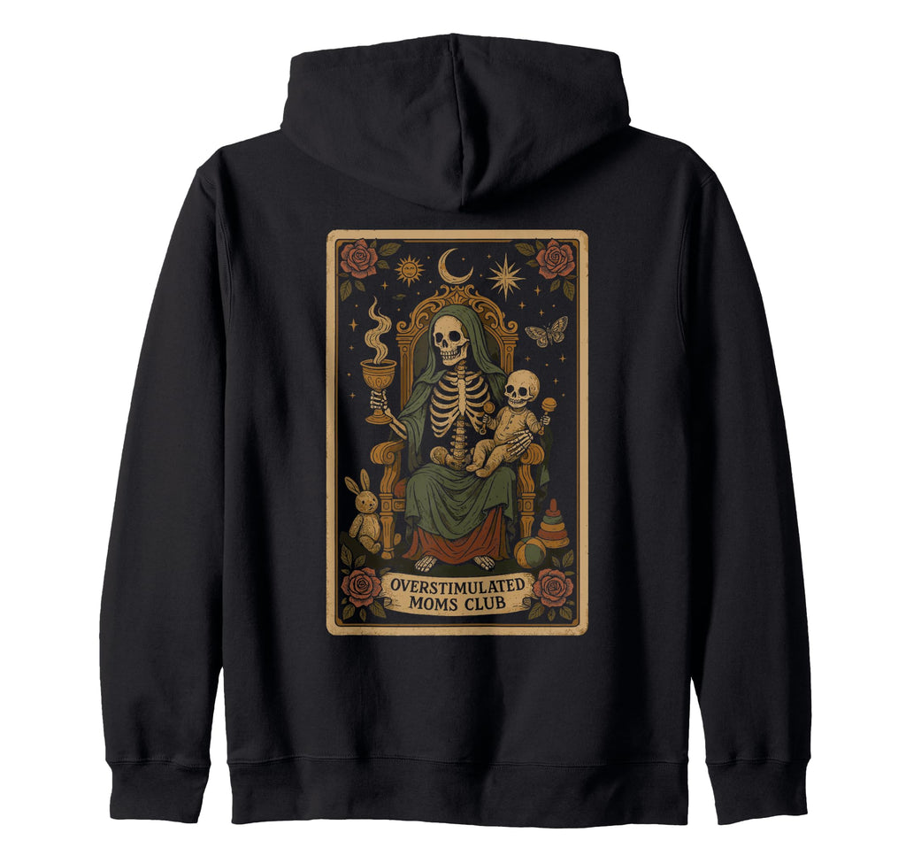 Groovy Moms Club Overstimulated Sweatshirt - Minimalist Print Men Women - T-Shirt, Sweatshirt, Hoodie