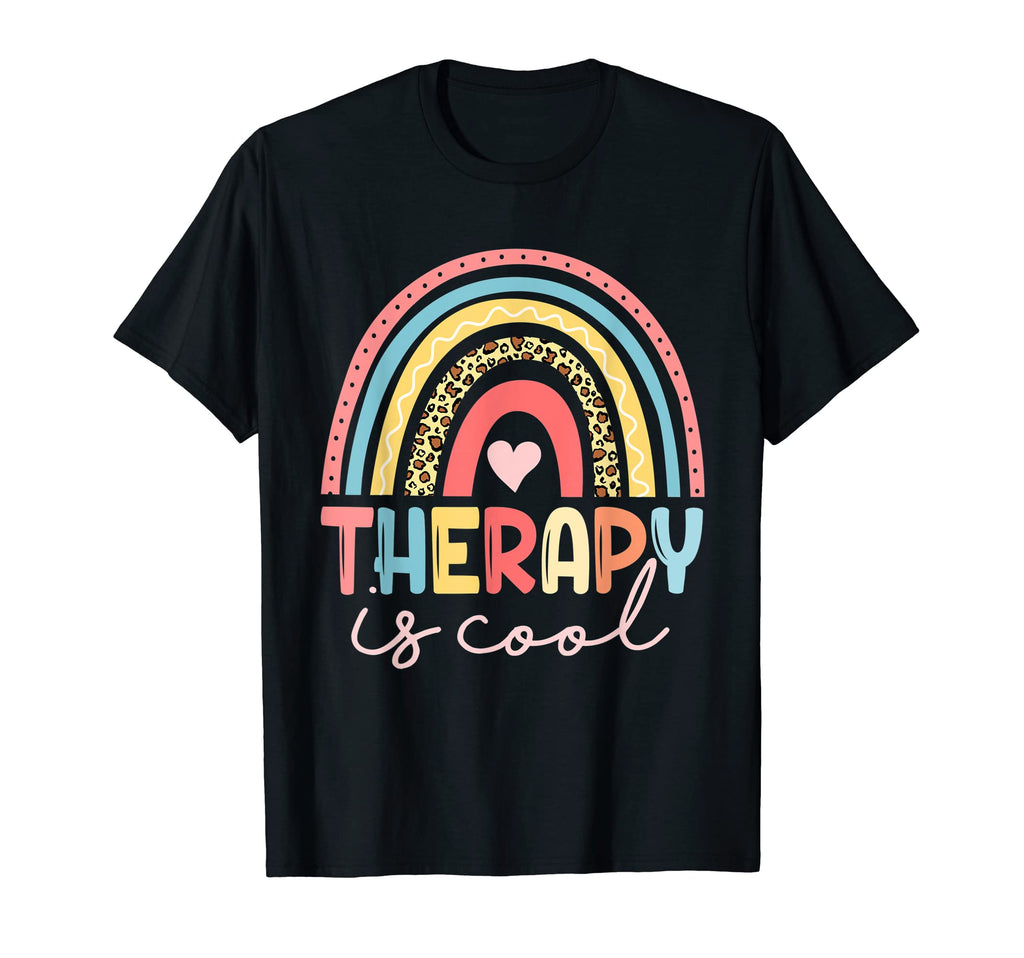 Therapy Is Funny Funny Rainbow T-Shirt - Fun Novelty Design for Adults - T-Shirt, Sweatshirt, Hoodie