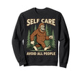 Self Care Mental Health Funny Bigfoot Sweatshirt - Graphic Print Unisex - T-Shirt, Sweatshirt, Hoodie