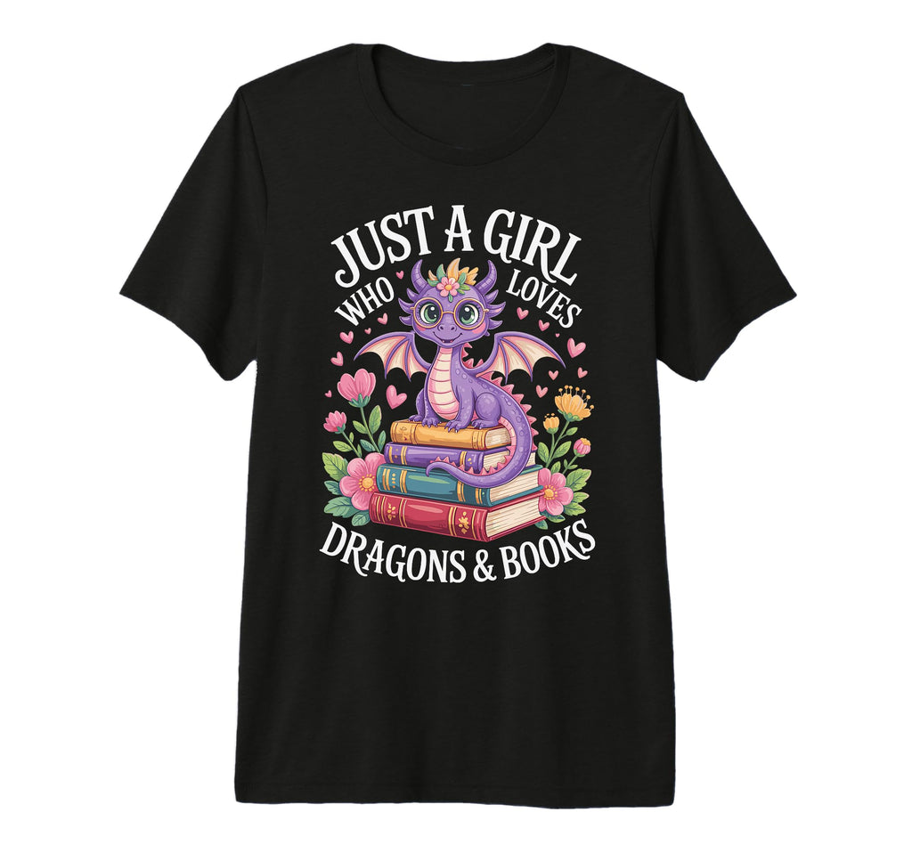Just Who Loves Dragons And Books Tri Blend T-Shirt - Unique Graphic Unisex - T-Shirt, Sweatshirt, Hoodie