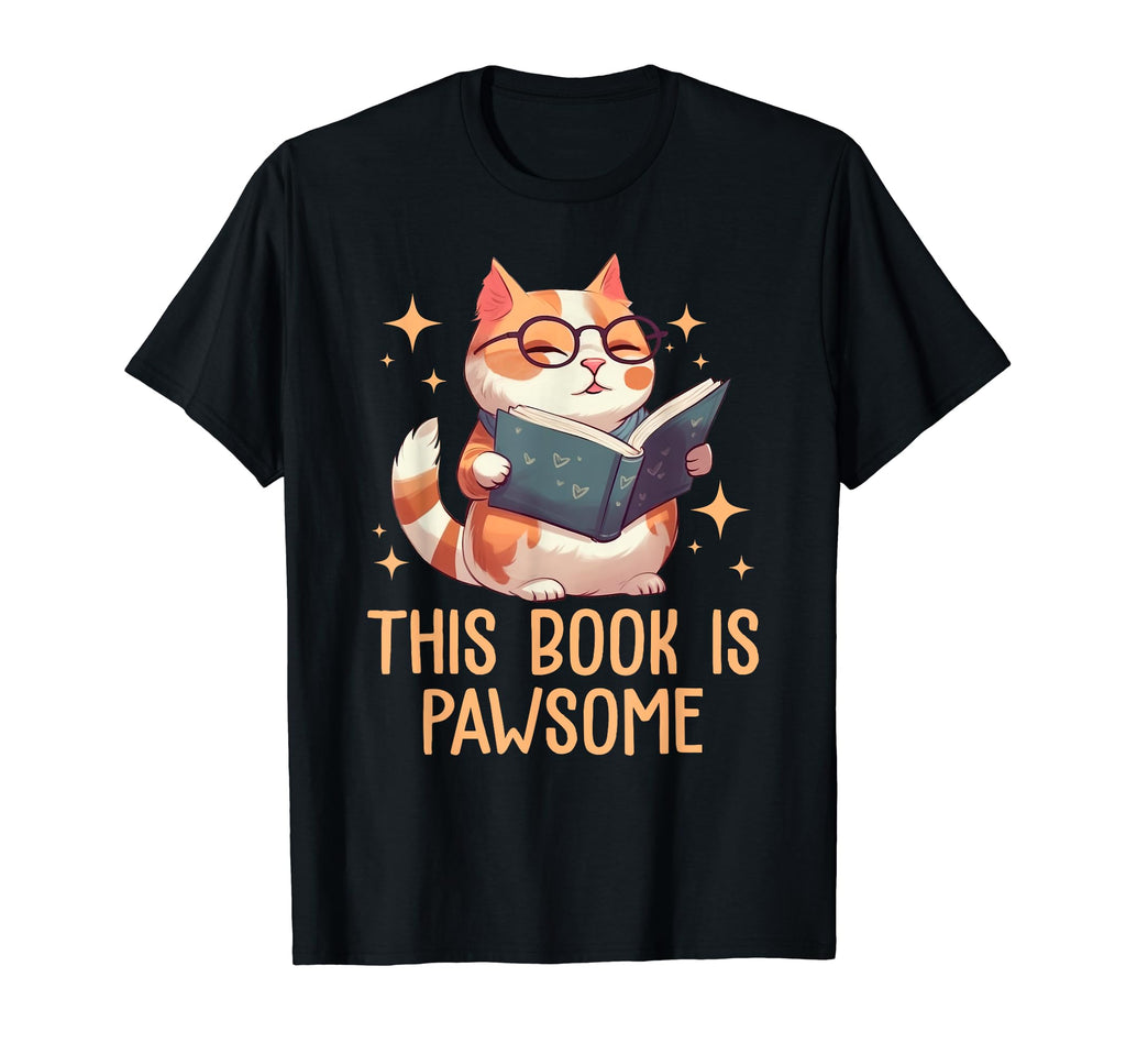 This Book Is Pawsome Book Nerd T-Shirt - Minimalist Print for Adults - T-Shirt, Sweatshirt, Hoodie