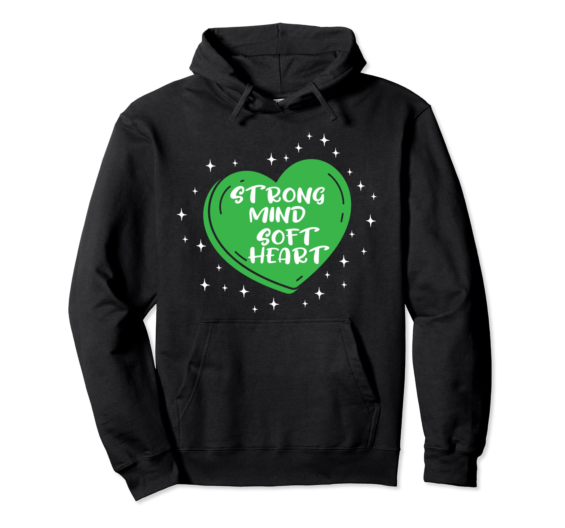 Strong Mind Soft Heart Depression Hoodie - Aesthetic Graphic for Adults - T-Shirt, Sweatshirt, Hoodie
