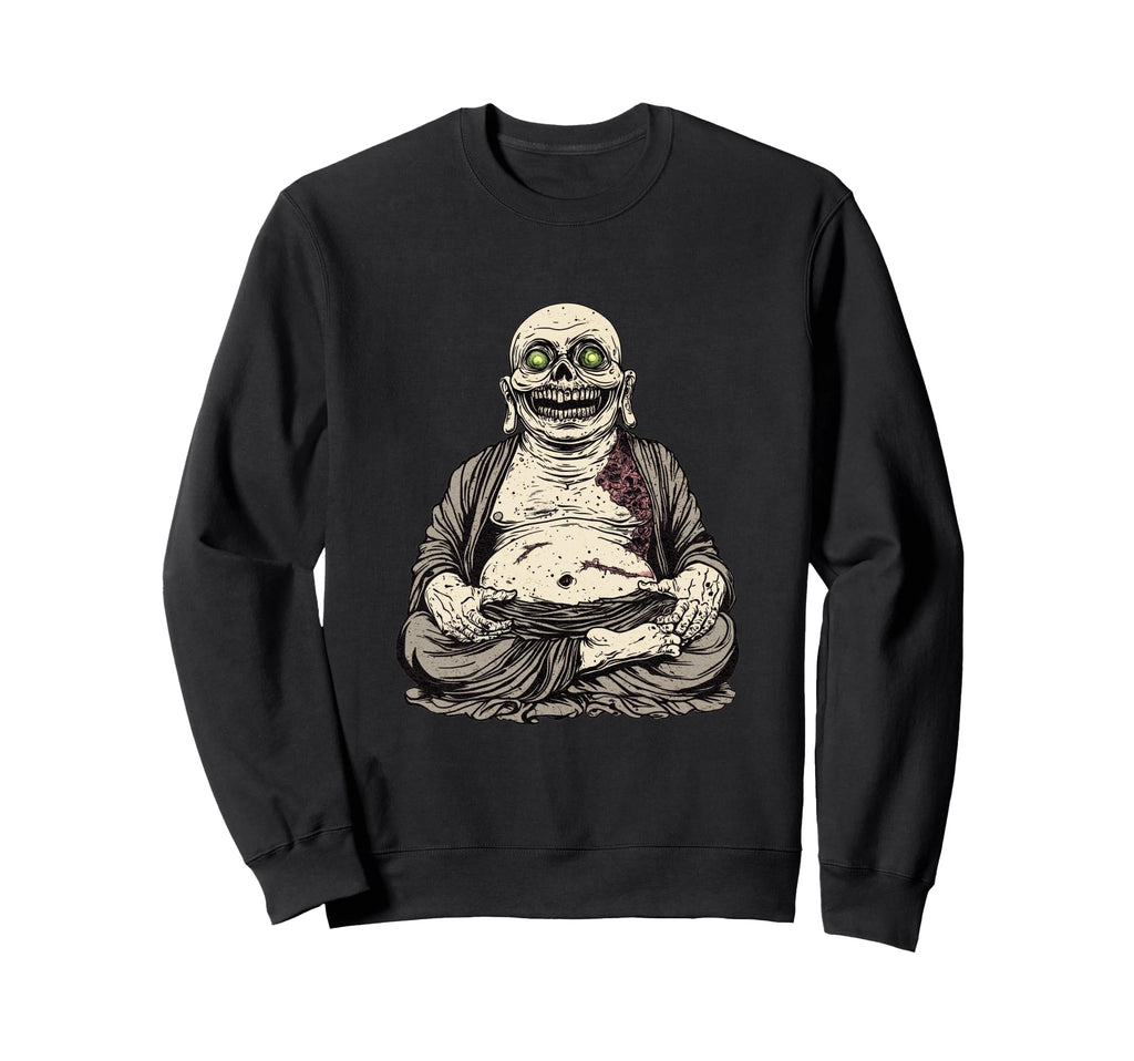 Zombie Buddha Meditation Satori Zen Sweatshirt - Trendy Graphic Men Women - T-Shirt, Sweatshirt, Hoodie