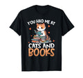 Cats Books Literature Reading Book Lover T-Shirt - Trendy Graphic Unisex - T-Shirt, Sweatshirt, Hoodie