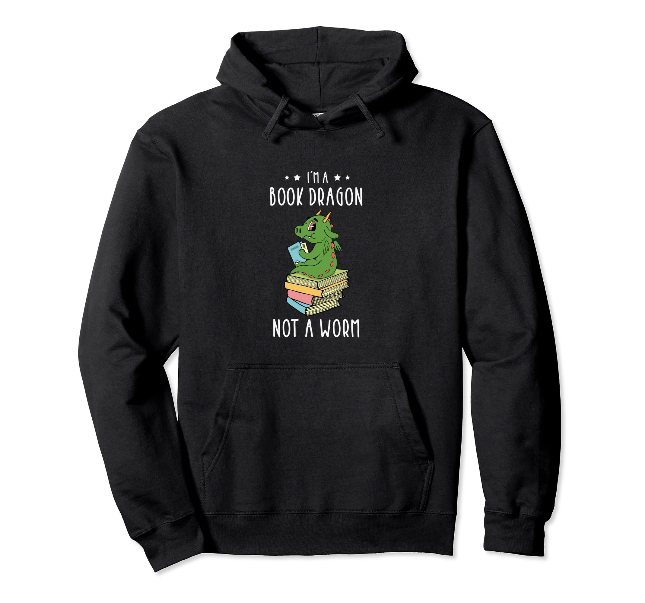 Im Book Dragon Not Worm Gifts Reading Fan Hoodie - Graphic Print for Adults - T-Shirt, Sweatshirt, Hoodie