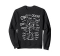 Ow Ow Ow Stick Figure Funny Sweatshirt - Minimalist Print Men Women - T-Shirt, Sweatshirt, Hoodie