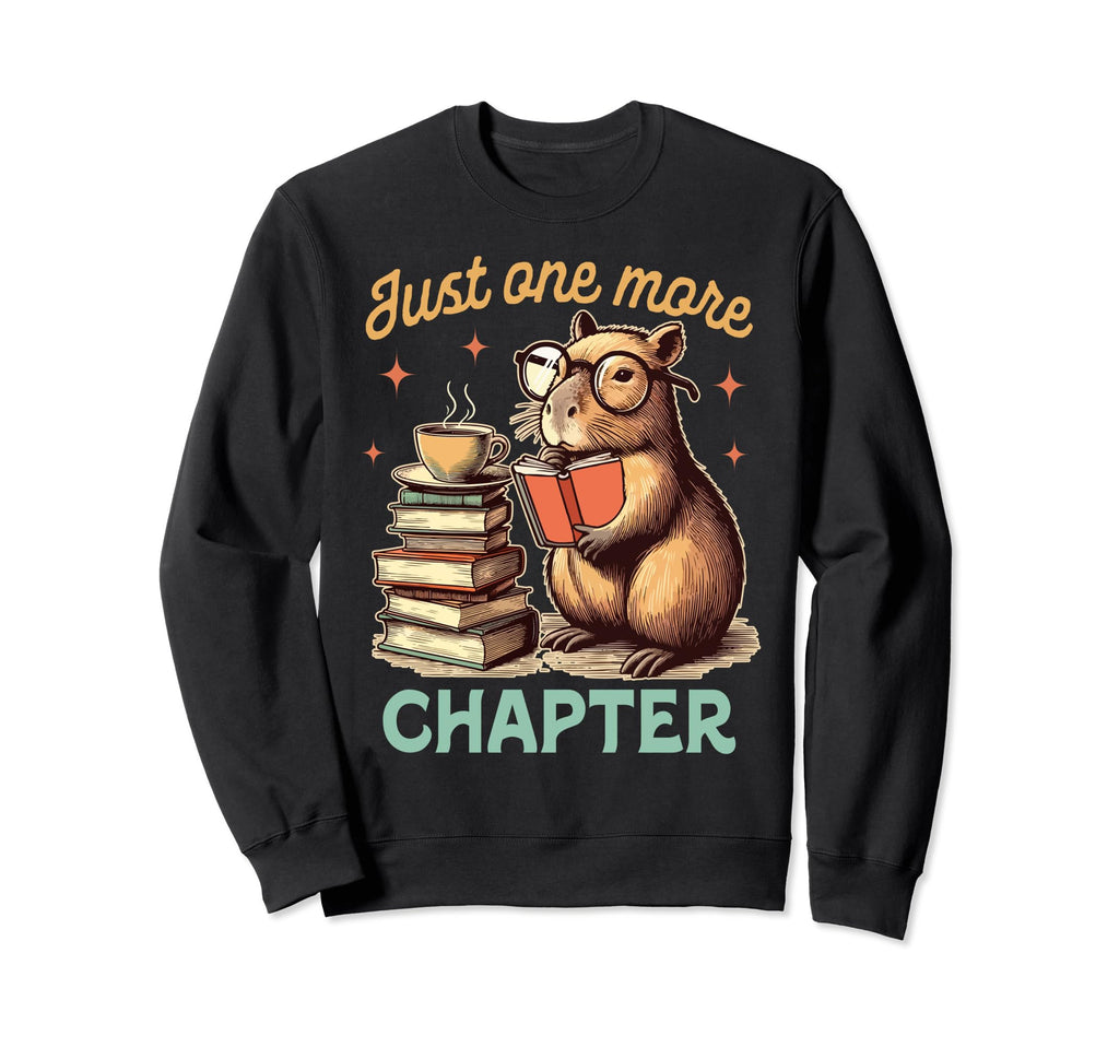 Book Lover Bookish Capybara Sweatshirt - Casual Everyday Wear Unisex - T-Shirt, Sweatshirt, Hoodie