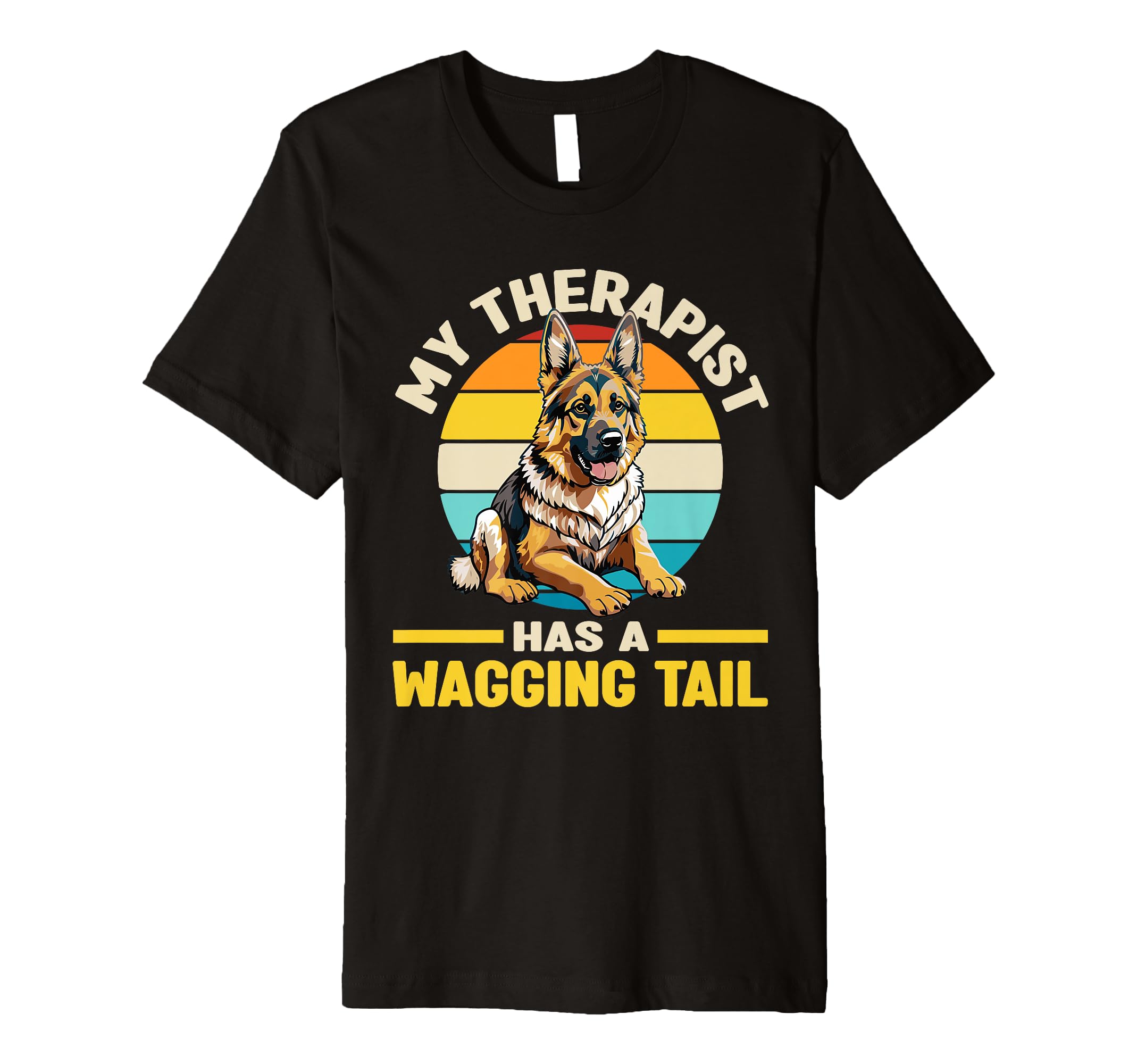 German Shepherd Therapy Service Dog T-Shirt - Unique Graphic Men Women - T-Shirt, Sweatshirt, Hoodie
