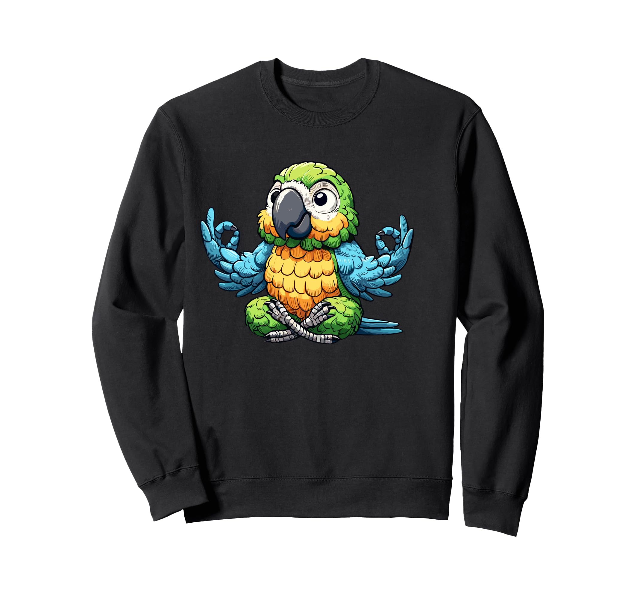 Meditation Parrot Yoga Pose Sweatshirt - Streetwear Style for Adults - T-Shirt, Sweatshirt, Hoodie