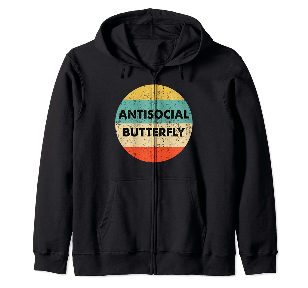 Antisocial Butterfly Funny Shirts T-Shirt - Fun Novelty Design Men Women - T-Shirt, Sweatshirt, Hoodie