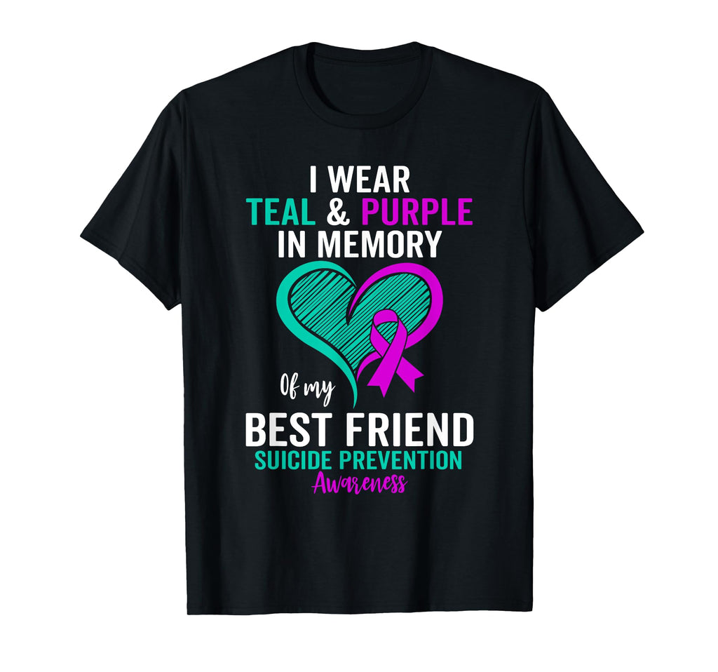I Wear Teal And Purple Memory My Friend T-Shirt - Streetwear Style Unisex - T-Shirt, Sweatshirt, Hoodie