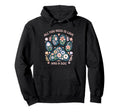 Floral Dog Paw Hoodie - Casual Everyday Wear Men Women - T-Shirt, Sweatshirt, Hoodie
