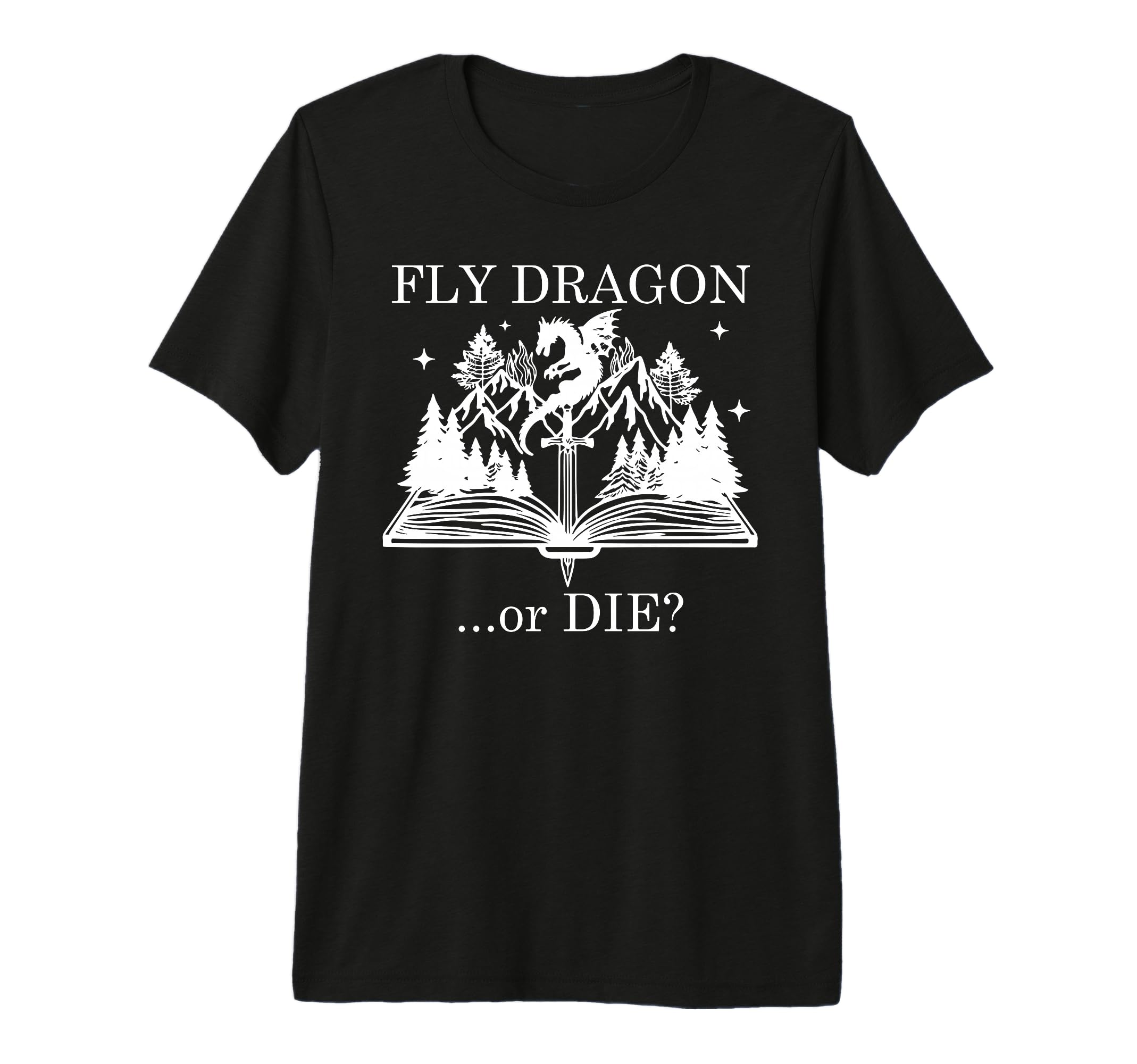 Book Dragon Fly Dragon Or Die T-Shirt - Aesthetic Graphic for Adults - T-Shirt, Sweatshirt, Hoodie