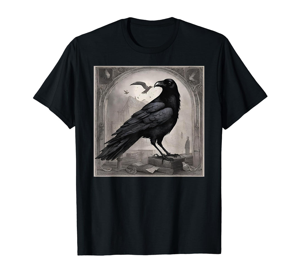 Tribute To Edgar Allan Poe Raven T-Shirt - Streetwear Style for Adults - T-Shirt, Sweatshirt, Hoodie