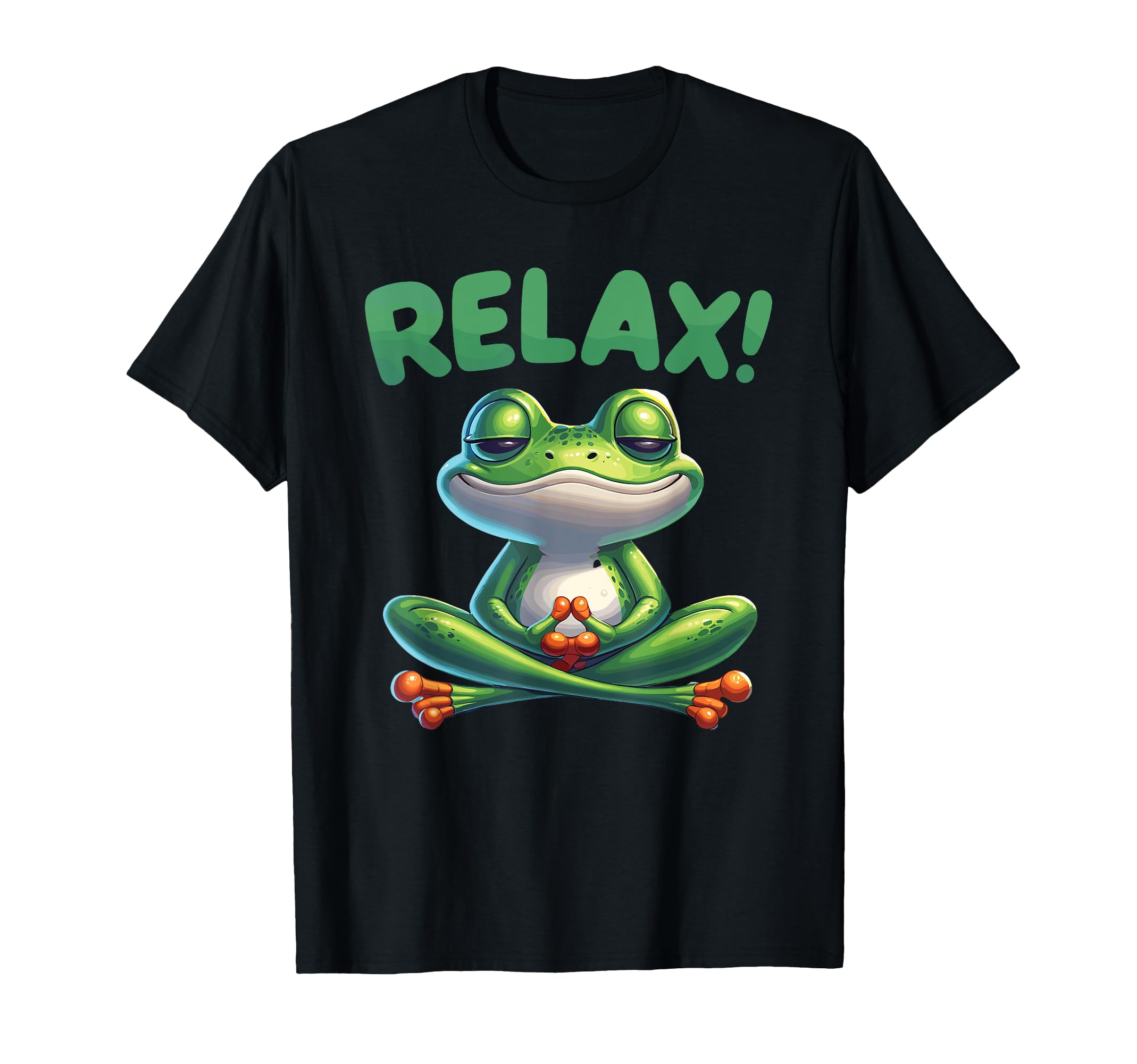 Frog Relax Meditating Funny Yoga Zen T-Shirt - Trendy Graphic Unisex - T-Shirt, Sweatshirt, Hoodie