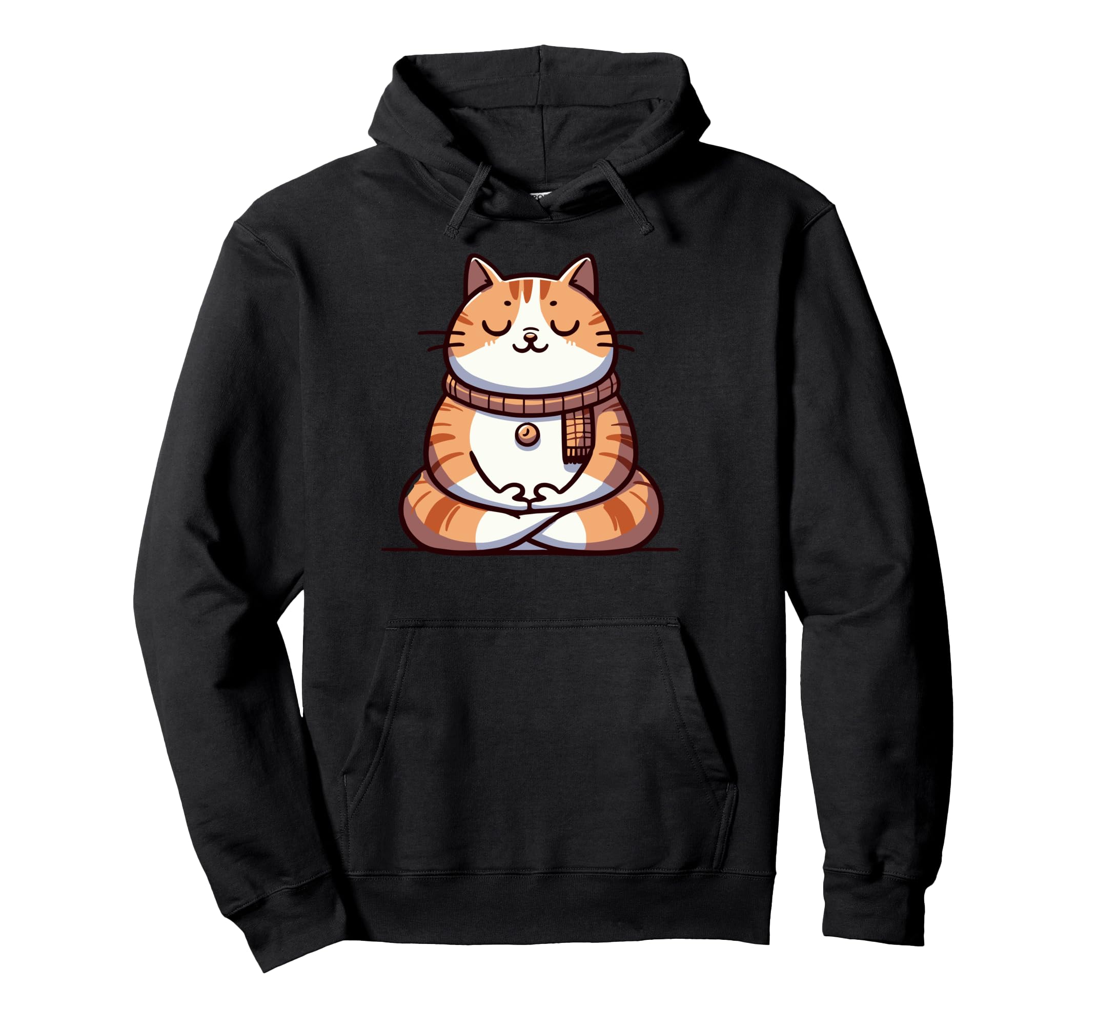 Meditation Cat Yoga Pose Relaxing Animal Hoodie - Fun Novelty Design Unisex - T-Shirt, Sweatshirt, Hoodie