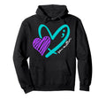 You Matter Teal And Purple Heart Hoodie - Trendy Graphic for Adults - T-Shirt, Sweatshirt, Hoodie